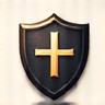 Icono de escudo con cruz, simbolizando seguridad y protección industrial